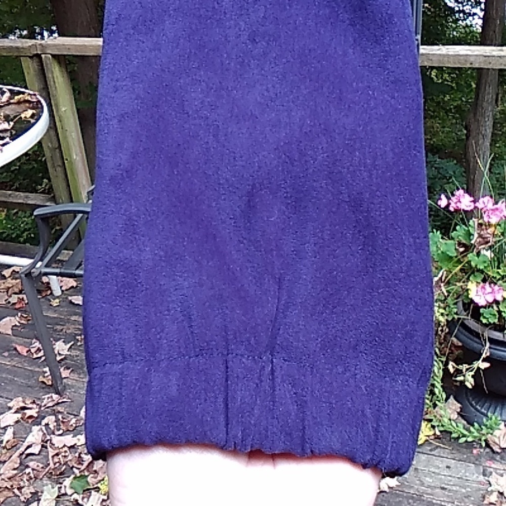TanJay Navy Colour Block Floral Embroidered Faux Suede Jacket Shell Size 16 - Picture 8 of 13